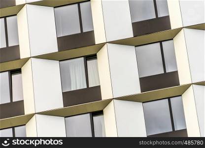 Detail view of the Facade of the Intercity Hotel Hamburg Dammtor Fair at CCH , abstract