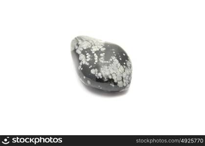 Detailed and colorful image of snowflake obsidian