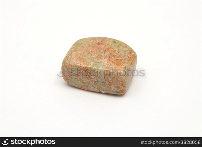Detailed and colorful image of unakite mineral