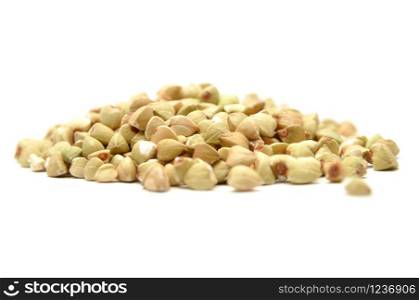 Detailed but simple image of buckwheat on white