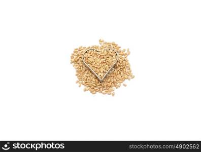 Detailed but simple image of cookie cutter with wheat