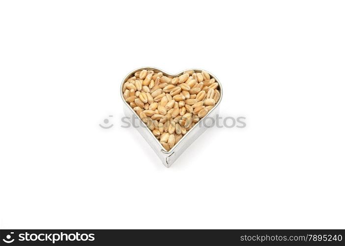 Detailed but simple image of cookie cutter with wheat