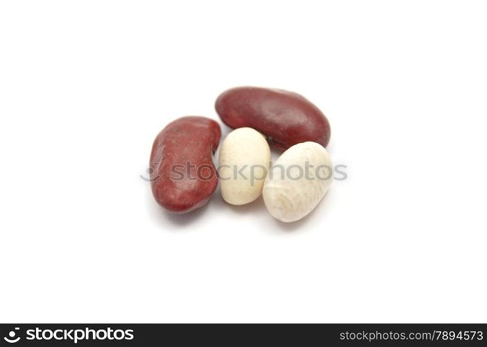 Detailed but simple image of legumes on white
