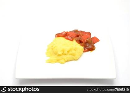 Detailed but simple image of polenta dish