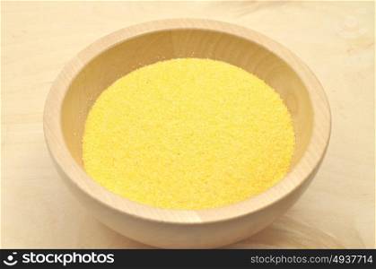 Detailed but simple image of polenta on white