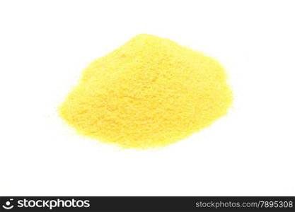 Detailed but simple image of polenta on white