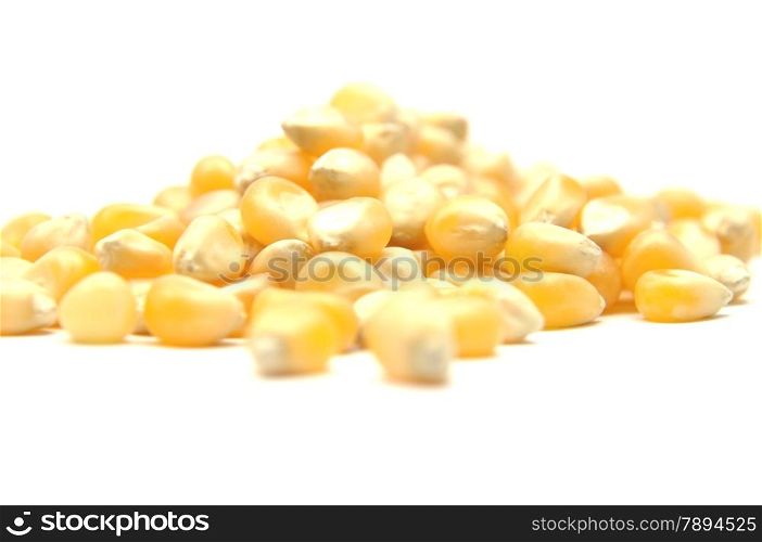 Detailed but simple image of popcorn on white