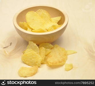 Detailed but simple image of potato chips