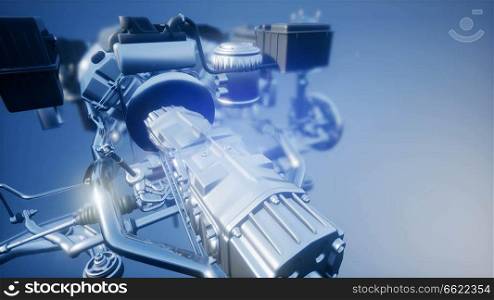 detailed car engine and other parts or the car. Detailed Car Engine and Other Parts