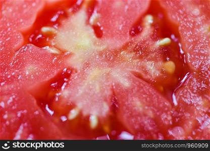 detailed close up of Tomato slice / macro tomatoes