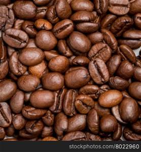 Detailed coffee beans background.