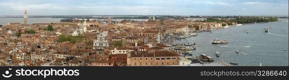 Detailed huge panoramic view of Venice and lagoon XXXL