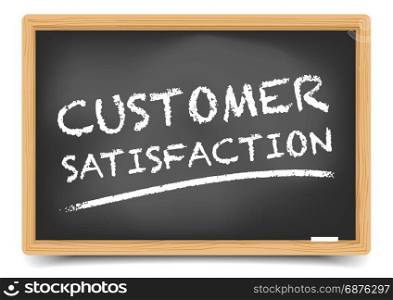 detailed illustration of a blackboard with Customer Satisfaction text, eps10 vector, gradient mesh included