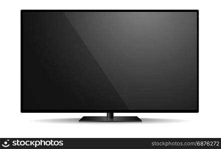 detailed illustration of a blank tv mockup template, eps10 vector