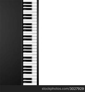 detailed illustration of a vertical aligned piano keys background, eps10 vector. Piano Keys Background