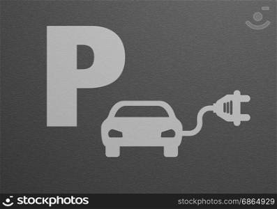 detailed illustration of an electric car parking lot, eps10 vector