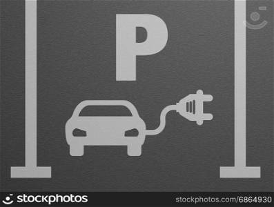 detailed illustration of an electric car parking lot, eps10 vector