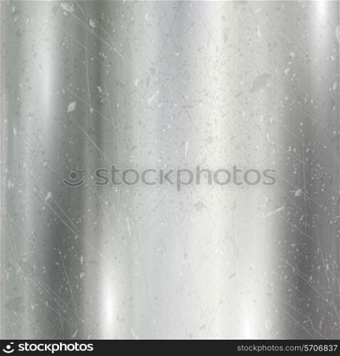 Detailed metallic background with a brushed metal effect and scratches and dints