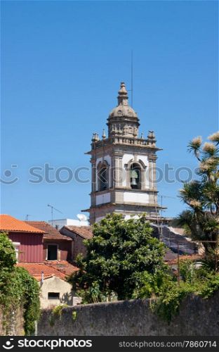Details of a bell tower in Braga, Portugal