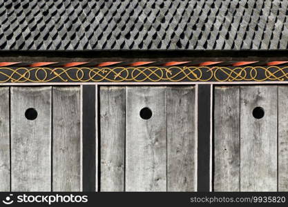 Details of a viking church in Moesgaard, Denmark 