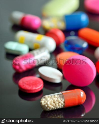 Details of colorful pils