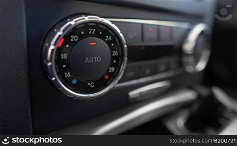Details of luxury car climate control