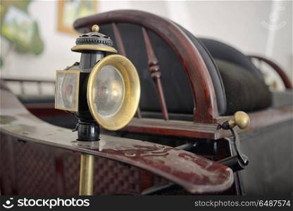 Details of Old carriage lamp. Old carriage lamp
