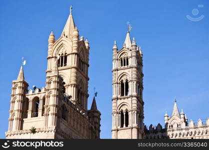 Details of the beautiful cathedral of Palermo