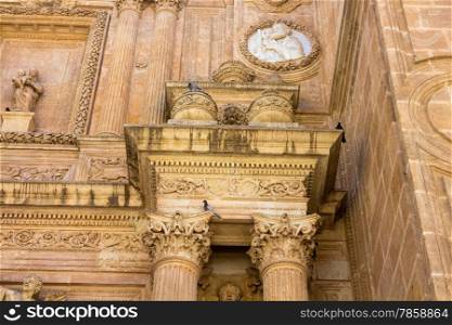 Details of the Cathedral of the Incarnation in Almeria Spain
