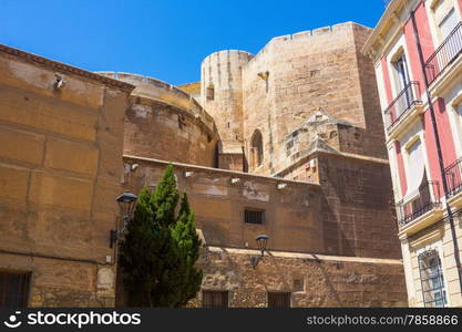 Details of the Cathedral of the Incarnation in Almeria Spain