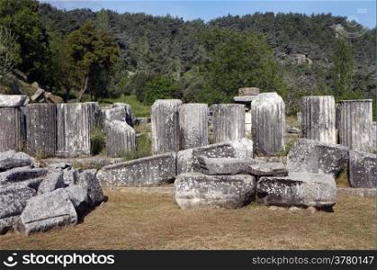 Details of Zeus temple in ancient Labranda, Turkey