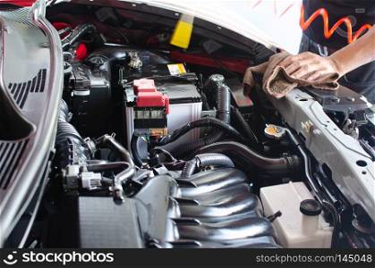 Details on car engine