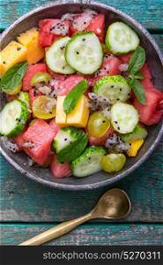 detox salad with watermelon