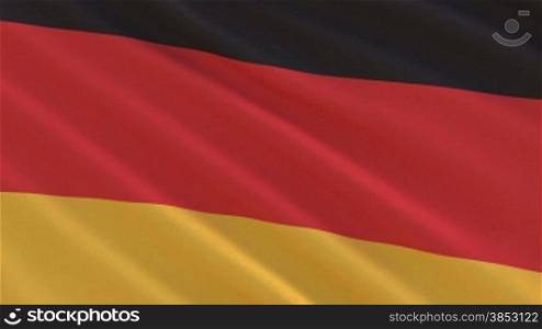 Deutschlandfahne mit Alpha-Kanal - Germany Flag waving in the wind - highly detailed flag including alpha matte for easy isolation - Hochdetailierte Deutschlandfahne im Wind inklusive Alpha Matte