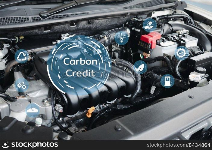 develop carbon credit business to reduce global warming for quality growth.Energy saving concept car business.