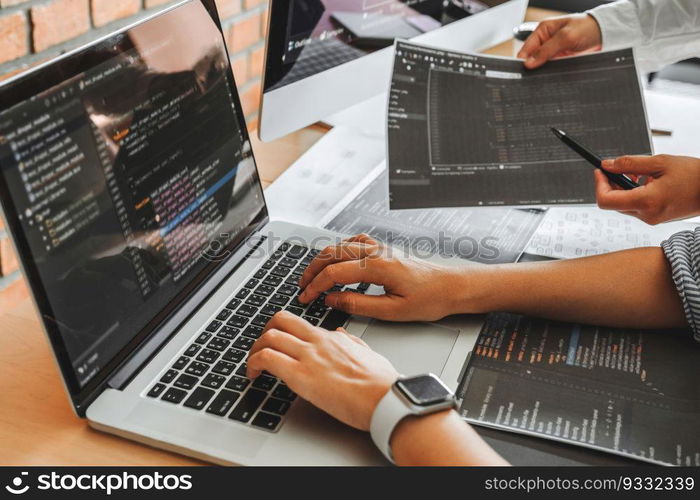 Developing programmer reading computer codes Development Website design and coding technologies.