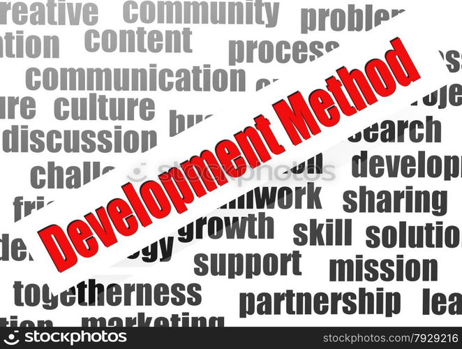 Development method word cloud