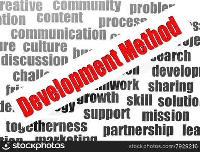 Development method word cloud