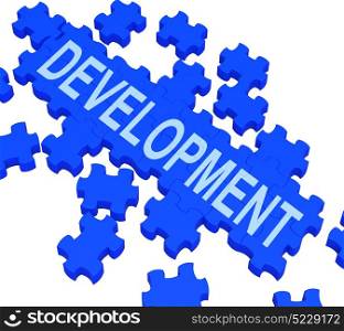 Development Puzzle Shows Business Improvement And Progress
