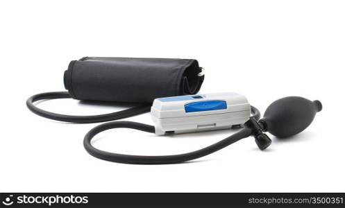 device measuring blood pressure isolated on a white background