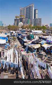 Dhobi Ghat is a well known open air laundromat in Mumbai, India