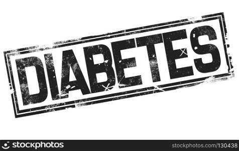 Diabetes word with black frame, 3D rendering