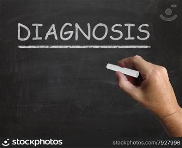 Diagnosis Blackboard Meaning Identifying Illness Or Problem