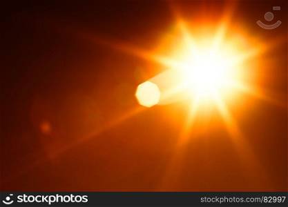 Diagonal orange glowing sun flare background. Diagonal orange glowing sun flare background hd