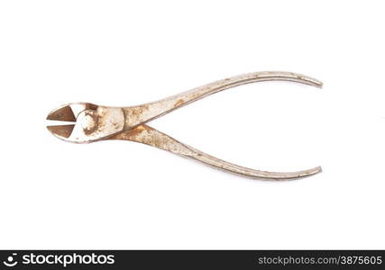 Diagonal pliers on white