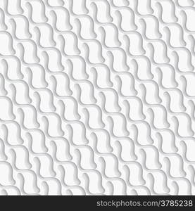 Diagonal seamless background with wavy shapes cut out of paper with realistic 3d shadows.&#xA;