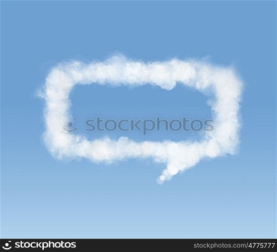 Dialog cloudlet on the blue sky