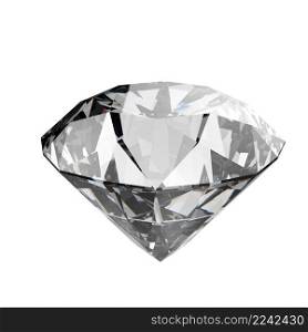 Diamond isolated on white 3d model
