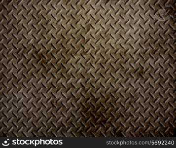 Diamond plate background with a grunge effect