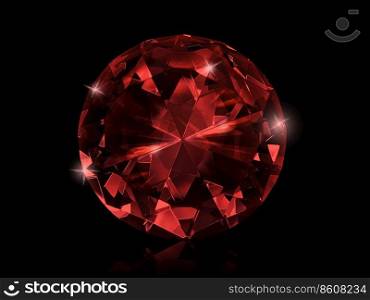 diamond Red on black background